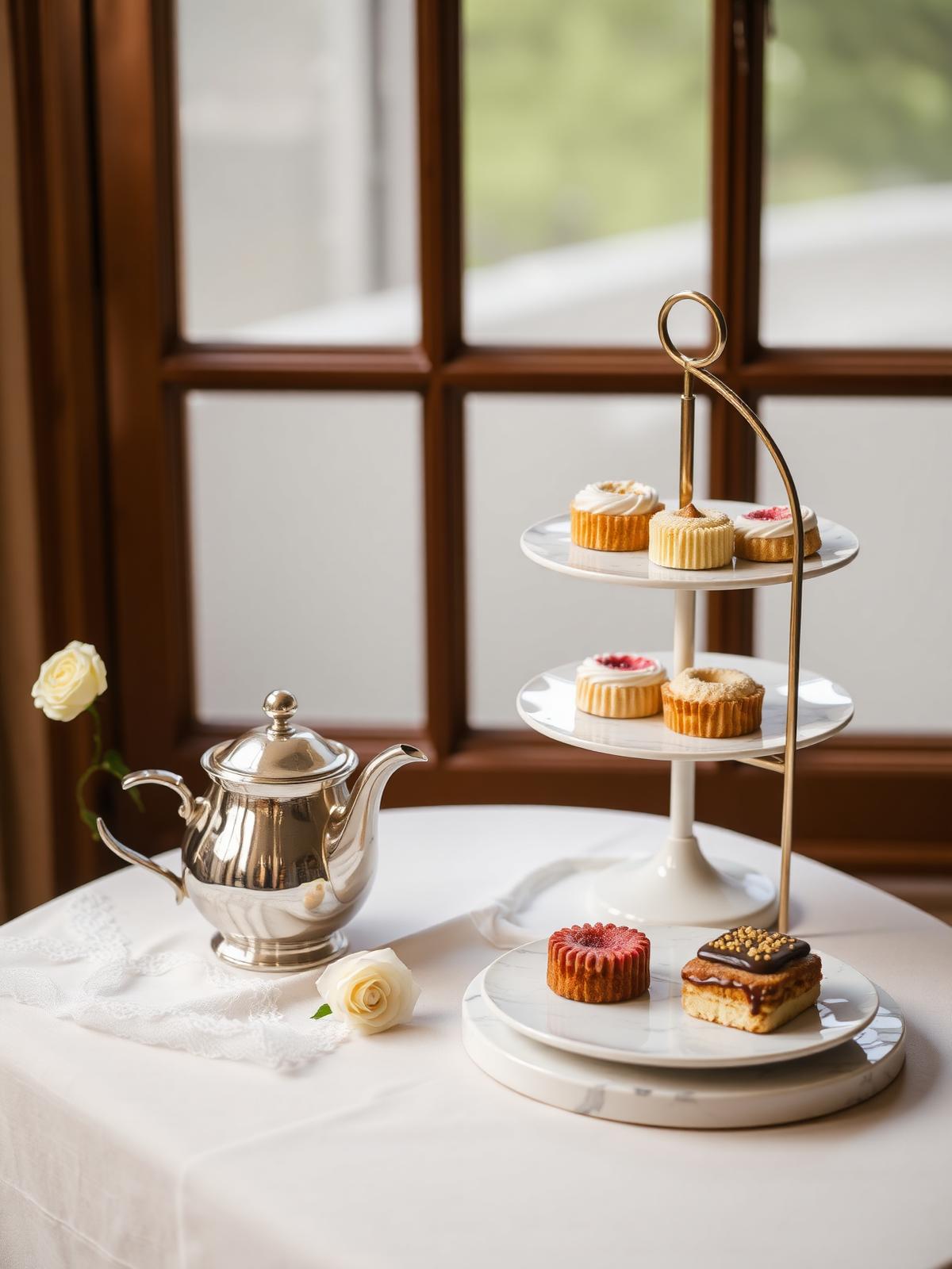 Afternoon tea-servering